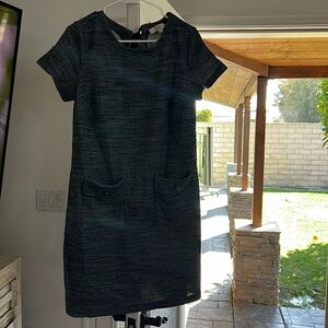 Short sleeve Tweed dress with front pockets
